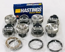 Pistons and  MOLY Rings Combo kit compatible with Chevrolet SBC SB 350 5.7L