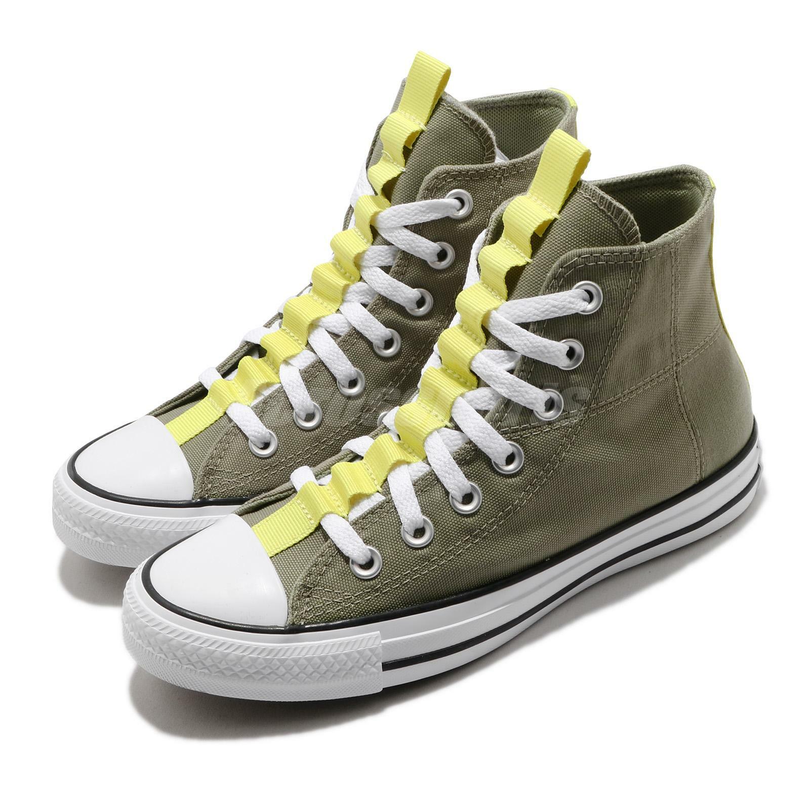 green and yellow chuck taylors