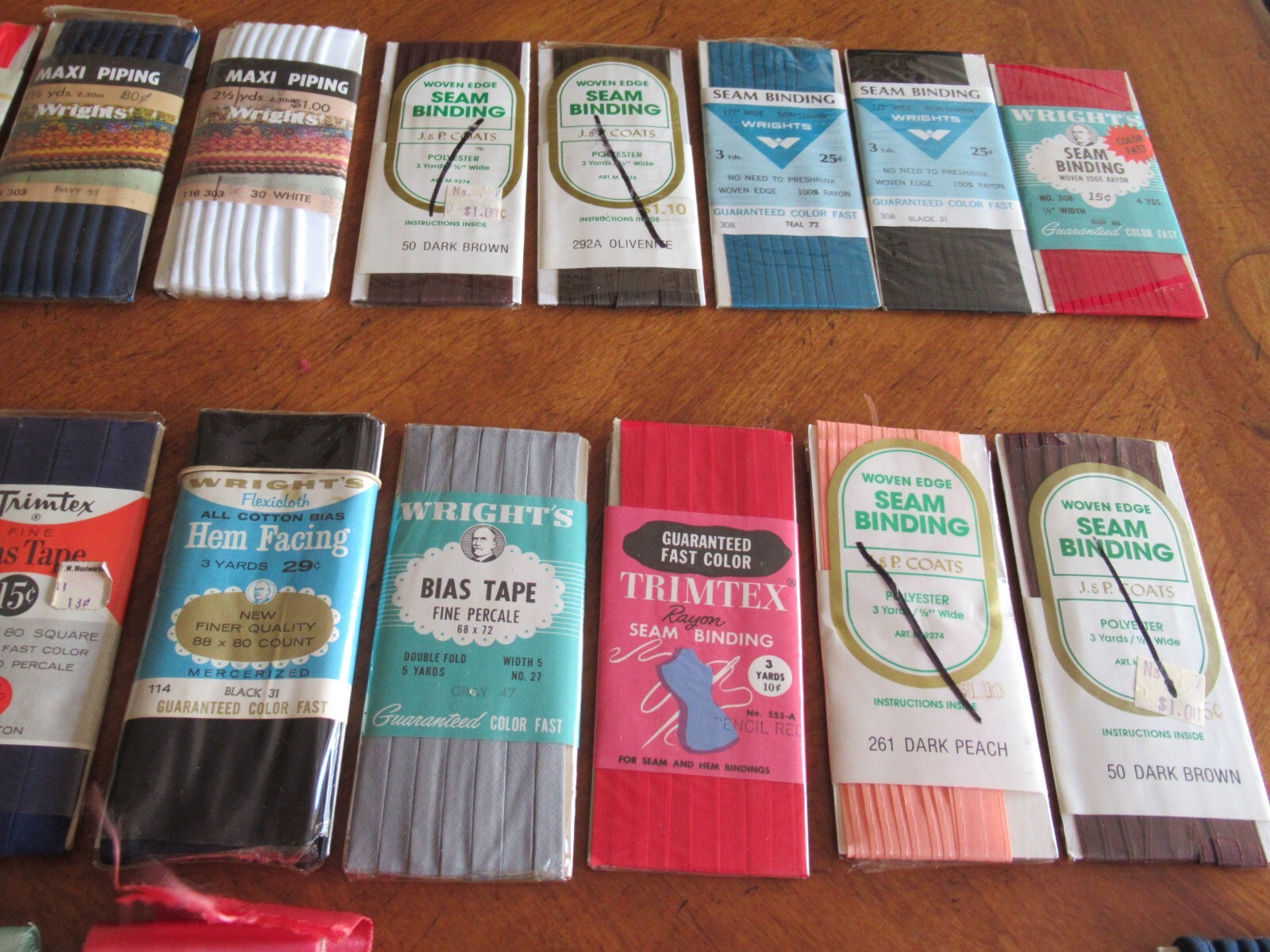 Vintage Mixed Lot Bias Tape Hem Facing Seam Blanket Binding Piping Lot