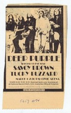 ORIGINAL Vintage 1974 Deep Purple Pittsburgh Concert Newspaper Ad