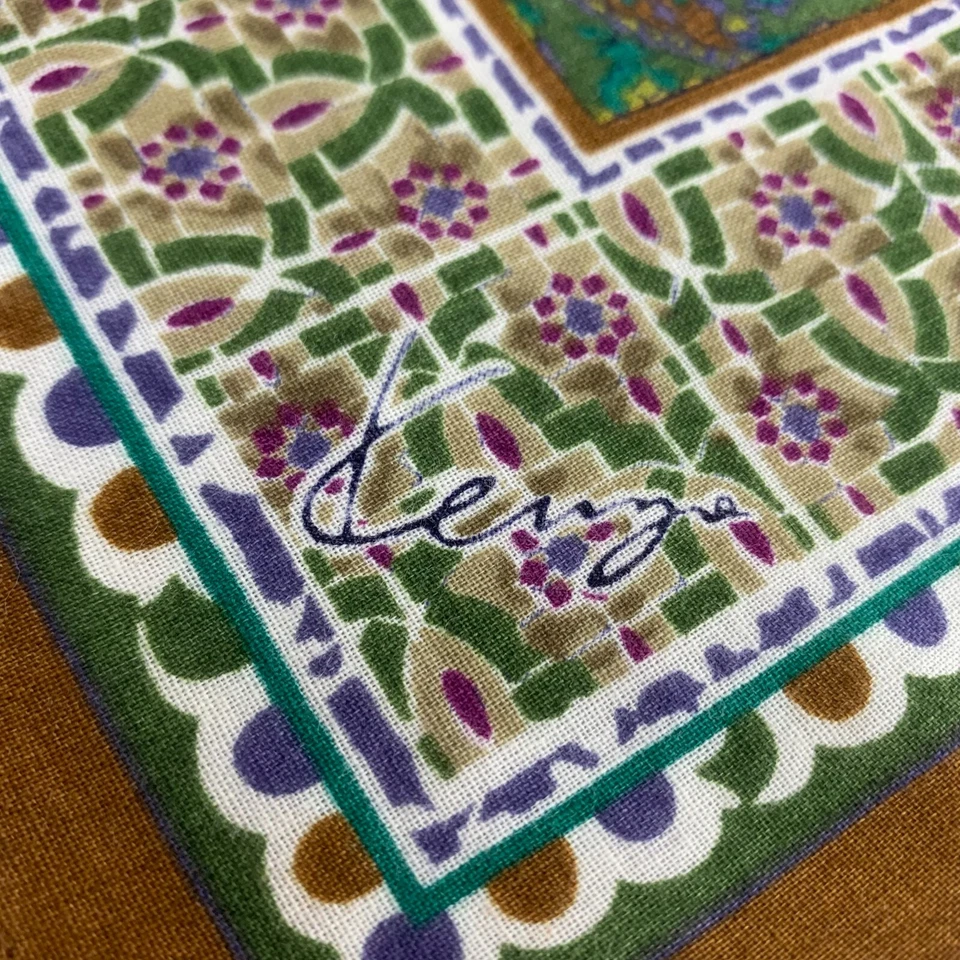 Pañuelo vintage Kenzo floral de cachemira pañuelo pañuelo cuadrado de bolsillo envolvente Foto 4 de 4