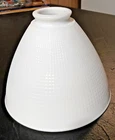 Vintage Corning White Milk Glass Waffle Torchiere Lamp Shade