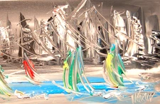 AMERICANA by  Mark Kazav  Abstract Modern Original Oil Painting H56e86