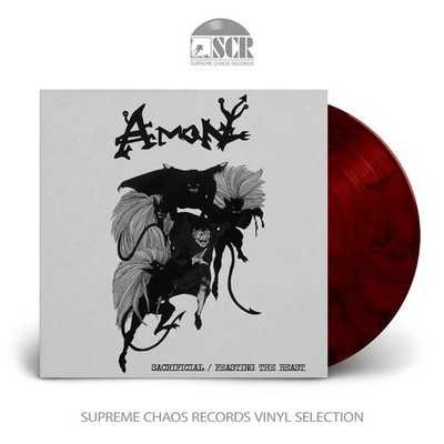 AMON - Sacrificial / Feasting The Beast [RED/BLACK MARBLED LP]