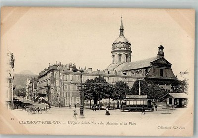 38189773 - Clermont-Ferrand Kirche Saint-Pierre des Minimes Strassenbahn