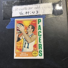 #201 Billy Keller Indiana Pacers￼ ￼ 1974-75 Topps Cb12-2