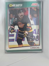1991 Score Dave Babych #34T Vancouver Canucks NHL Hockey Card