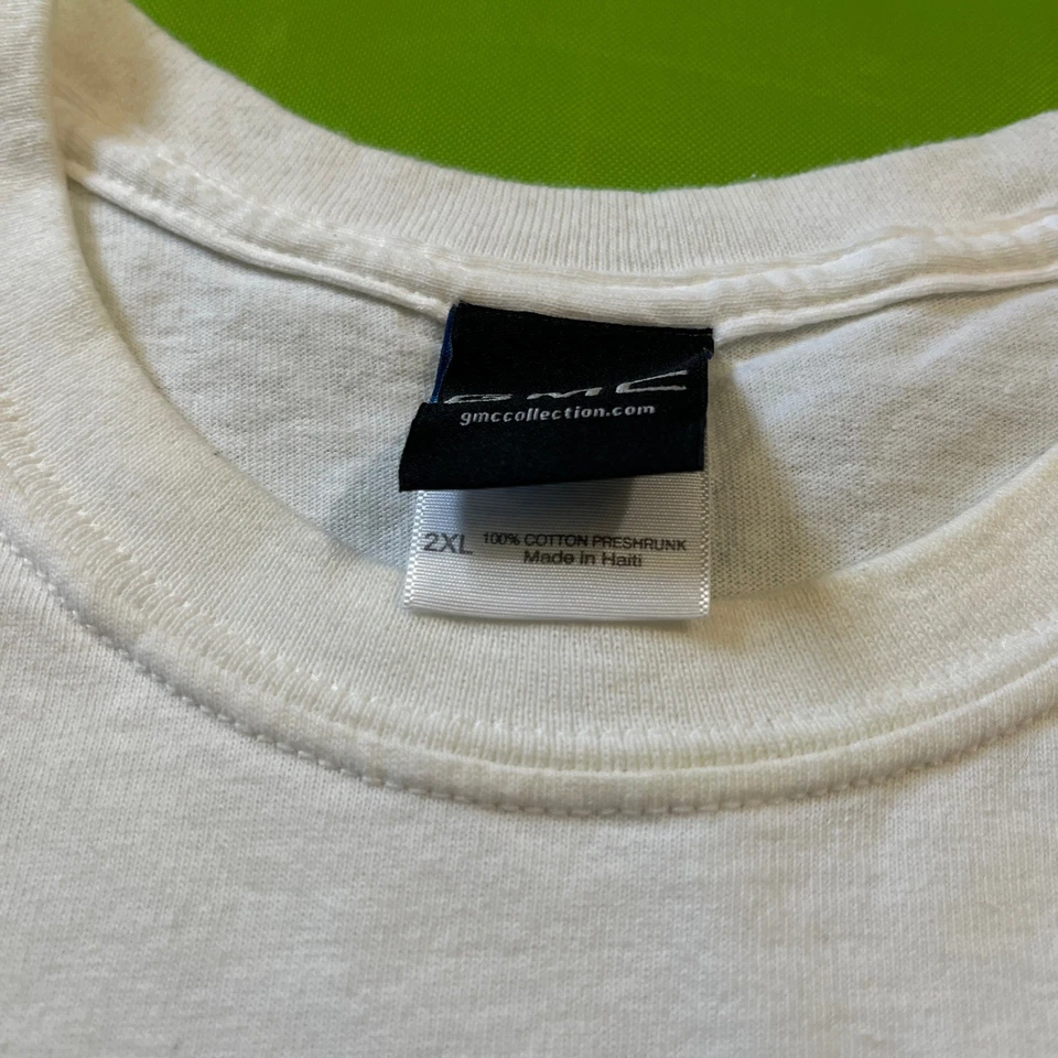 Camiseta blanca para hombre GMC Collection Y2K 2XL XXL logotipo gráfico manga corta Foto 2 de 4