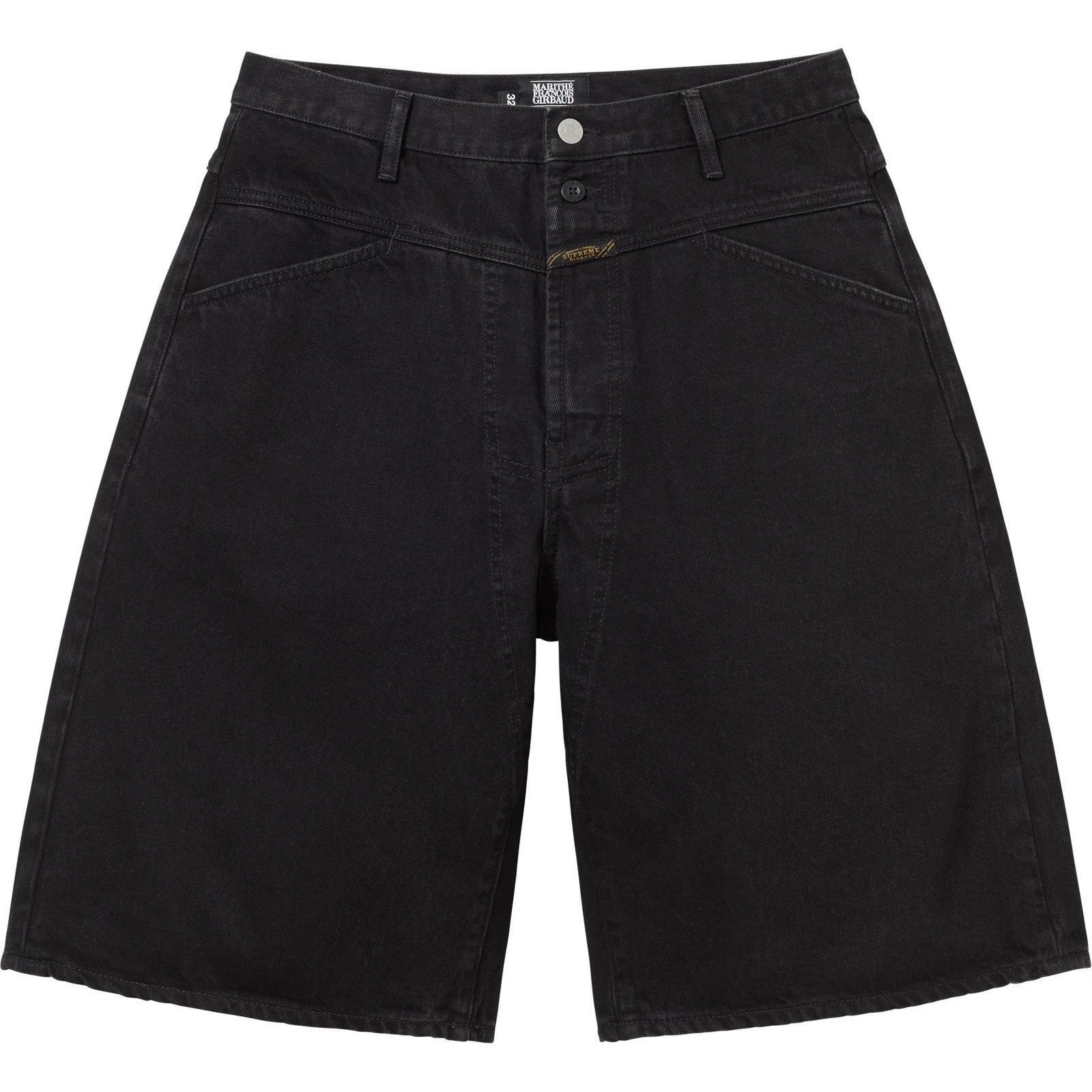 SUPREME®/MARITHÉ + FRANÇOIS GIRBAUD X SEAM BAGGY DENIM SHORT taille 34 noir SS25