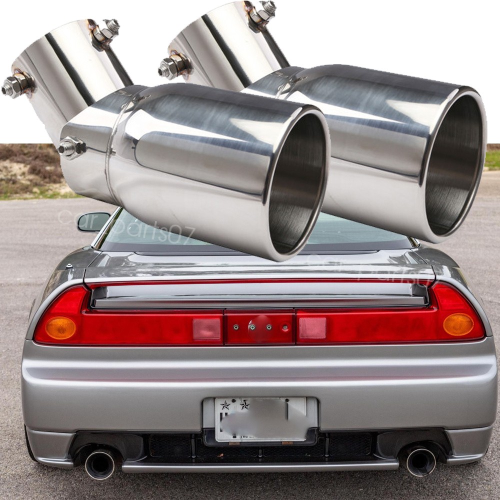 Rear Exhaust 1.5-2.1" Pipe StainlessSteel Tail Muffler Pairs For 2004 Acura NSX
