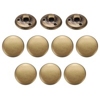 10 StüCk Antike MetallknöPfe 15Mm Rund FüR NäHprojekte Bronze