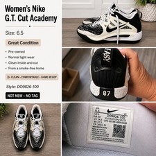 Nike KD 15 TB White/Black Speckled Mesh Lace-...