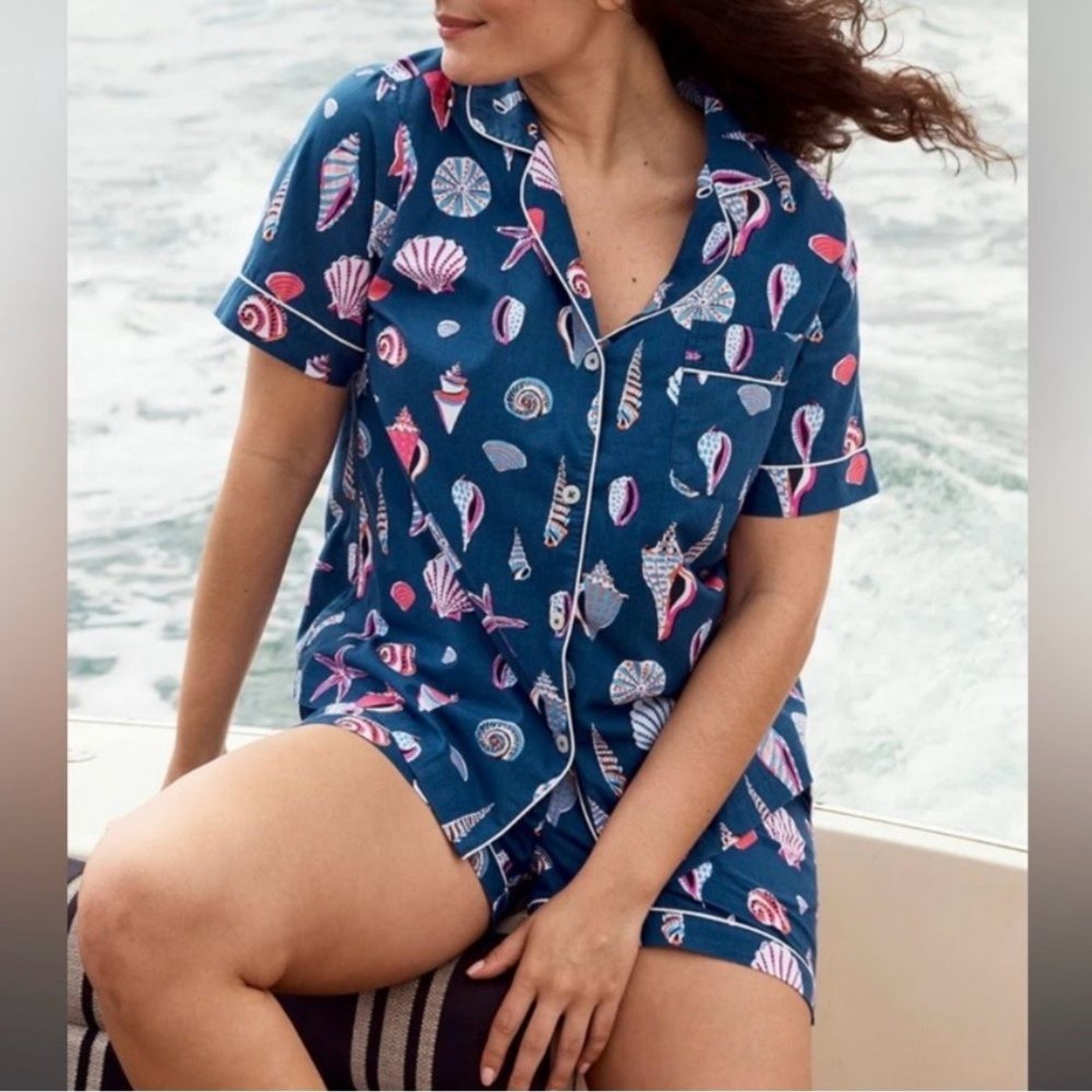 Printfresh Beachcomber Seashells 2 pc Pajama Set … - image 1