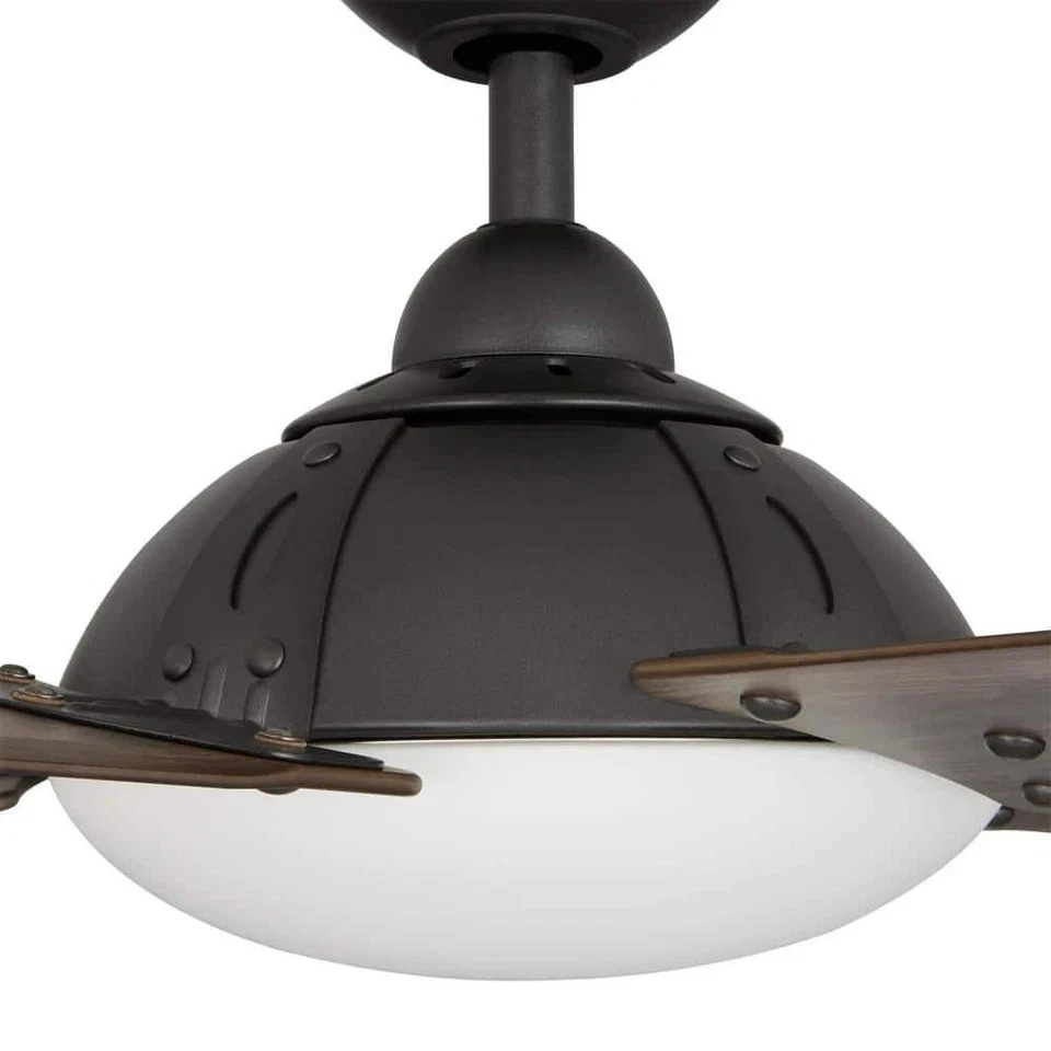 Home Decorators Collection Draper 54 in. LED Outdoor Natural Iron Ceiling Fan - Image 4 of 4