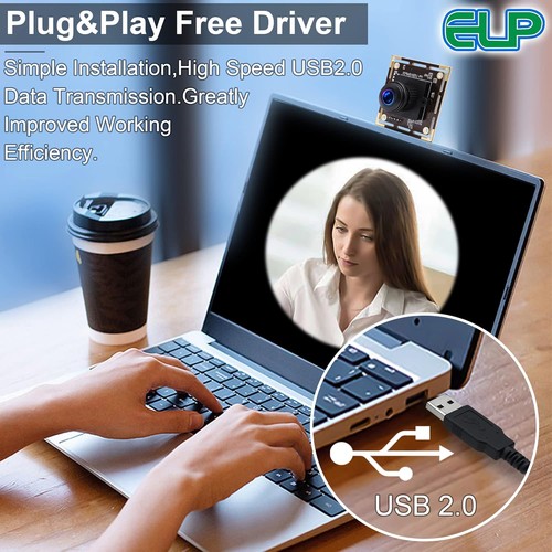 ELP 16mp Wide Angle USB Camera for Computer 180degree Fisheye Lens Webcam... - 第 8/9 張圖片