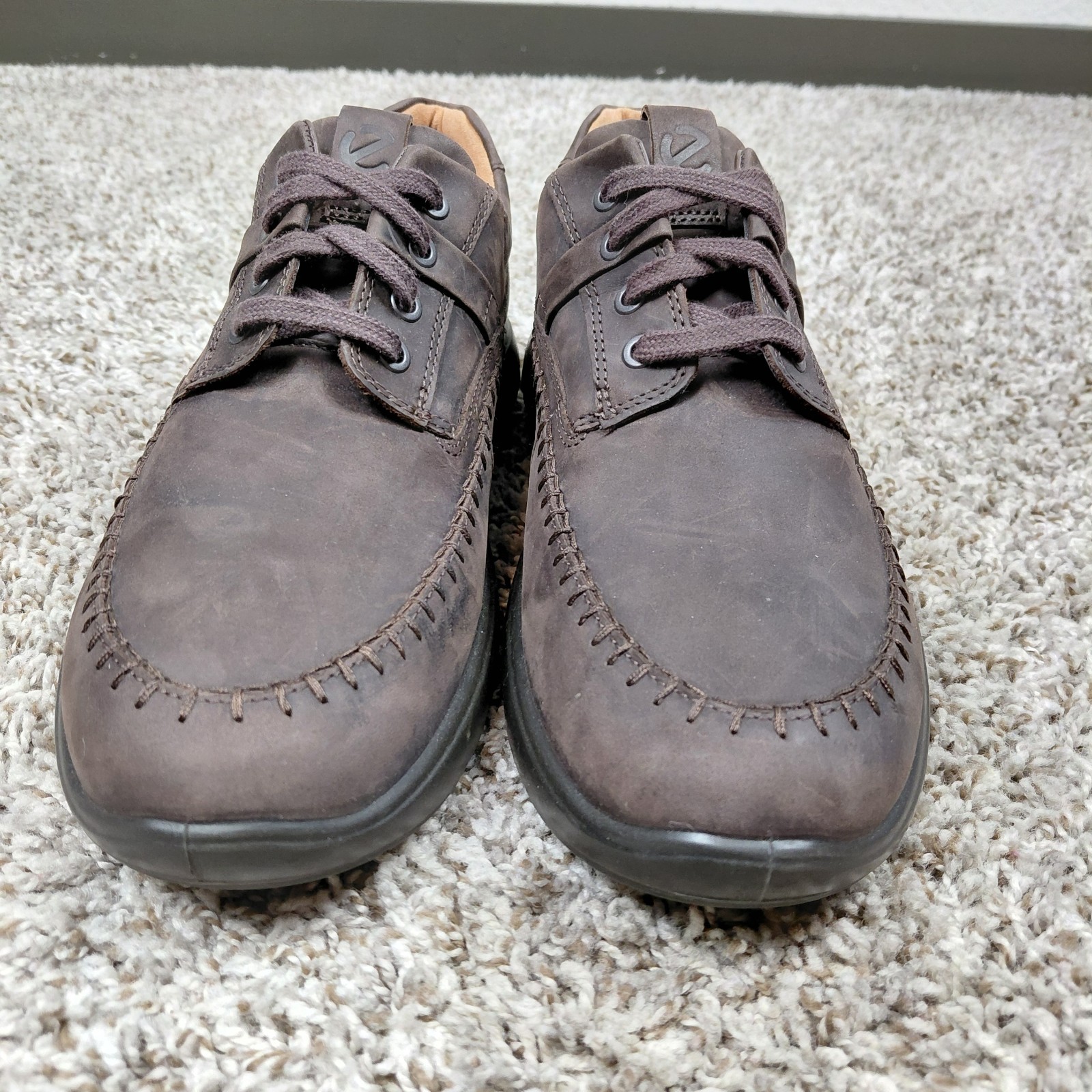 ECCO Seawalker Shoes Mens 43 EU 9-9.5 US Brown Leather Casual Walking Comfort