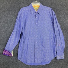 Robert Graham Mens XL Long Sleeve Button Down Flip Cuff Shirt