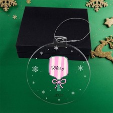 Pickleball Christmas Ornament Acrylic Ornament Plaque, Christmas Gift