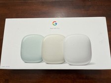 Google Nest WiFi Pro - 6E WiFi- Mesh Wi-Fi Router - 3 Pack - Snow, Linen, Fog