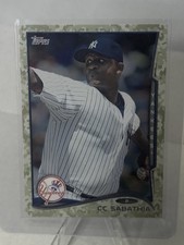 2014 Topps CC Sabathia Camo Parallel Serial Numbered /99 Yankees #457