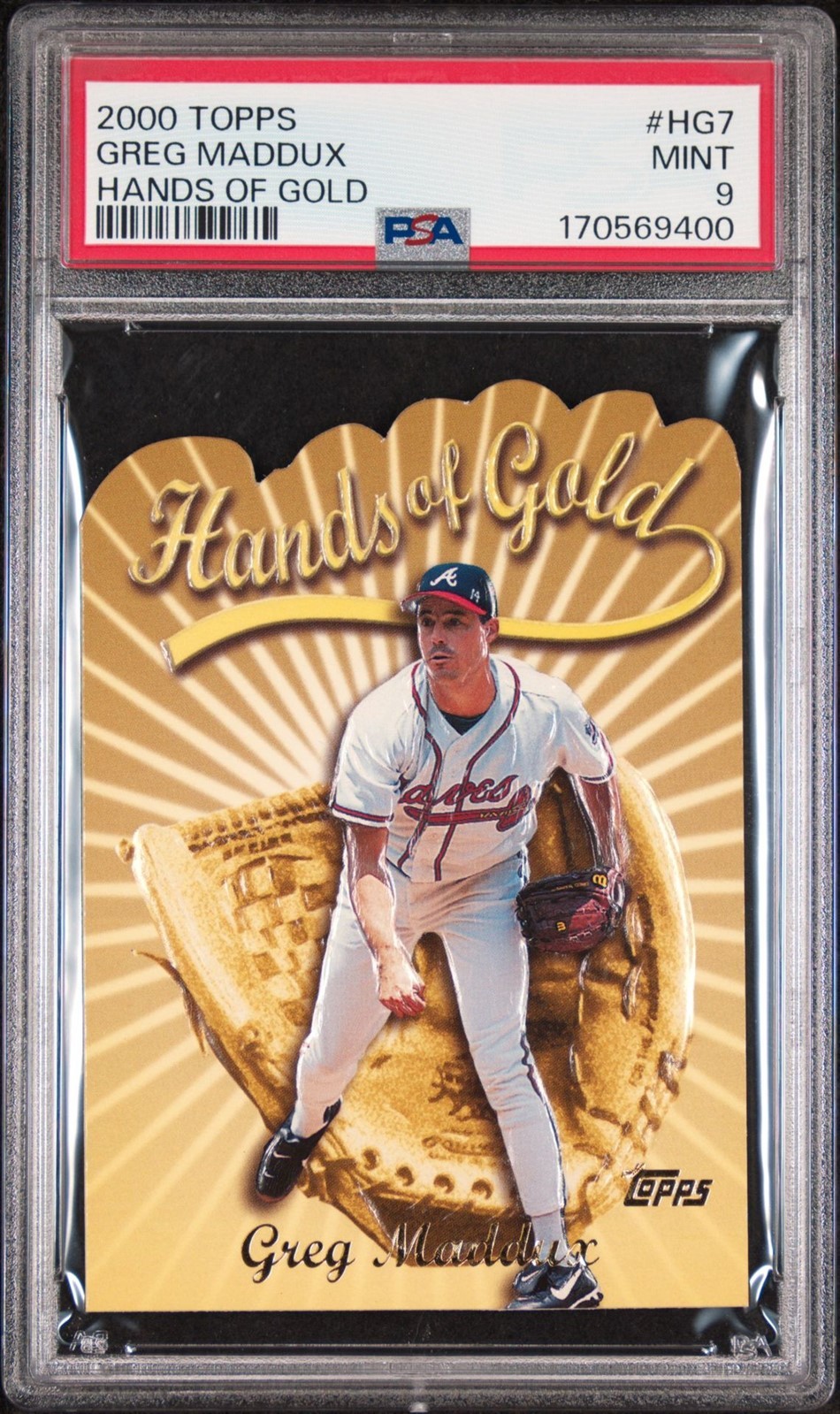 2000 Topps Hands of Gold #HG7 Greg Maddux PSA 9 MINT *9400