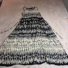 BILA Boho Tribal Print Button Front Maxi Dress Womens Sleeveless Small Hippie