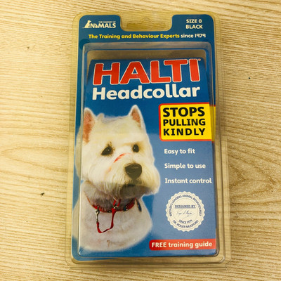 HALTI Headcollar Adjustable Lightweight Anti Pull Black Collar Size 0