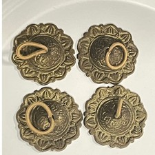 Vintage Set of 4 Brass Finger Cymbals Belly Dancer Middle .