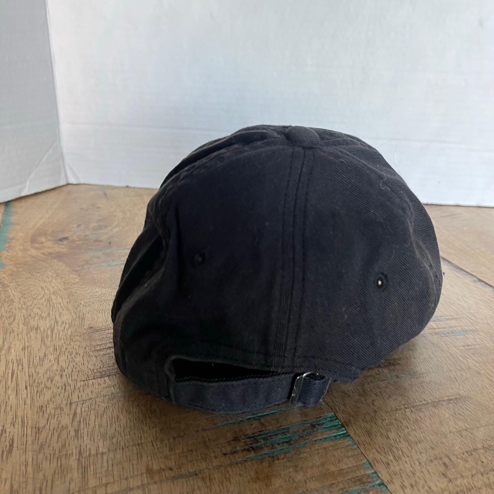 Vintage Nike Solid Black Hat Adjustable Adult Siz… - image 4