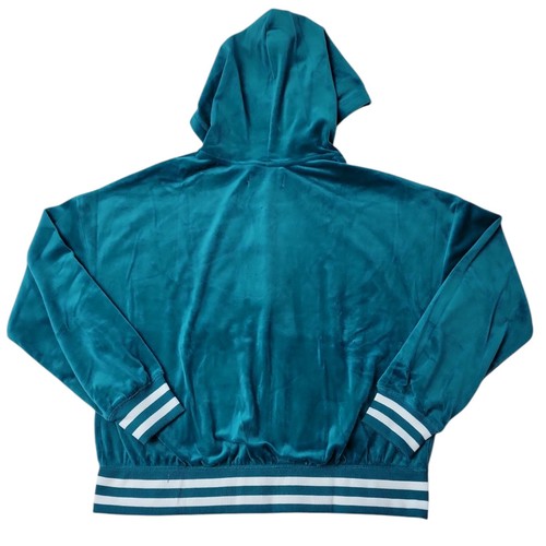 Limited Too Girls Full Zip Kangaroo Pocket Velour Jacket - Picture 3 of 8