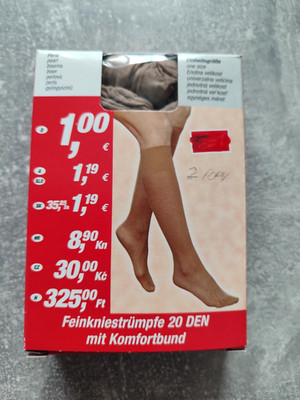 2 Paar Feinkniestrümpfe,  Identic, beige, Komfortbund, Einheitsgröße