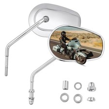 Motorcycle Rear View Mirrors M8 Motorcycle Mirrors 360 Degree Chrome