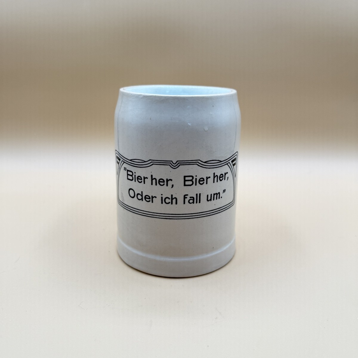 West Germany Ceramic Beer Mug Vintage - Rare L&M Boldsticker