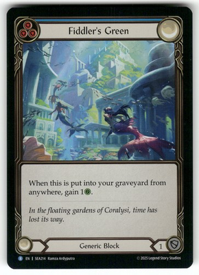 #ad Fiddler#x27;s Green Blue Rare High Seas SEA214 NM Foil $1.99