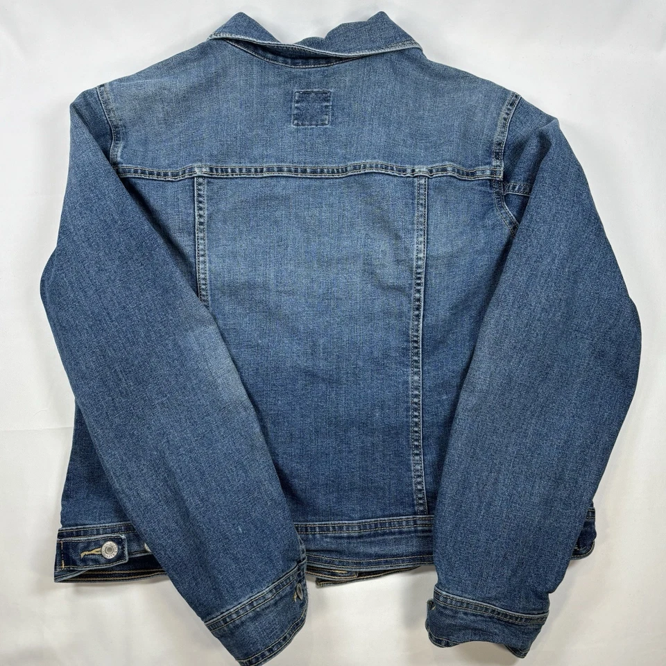Chaqueta vaquera OLD NAVY XL de gran tamaño envejecida para mujer Foto 3 de 4