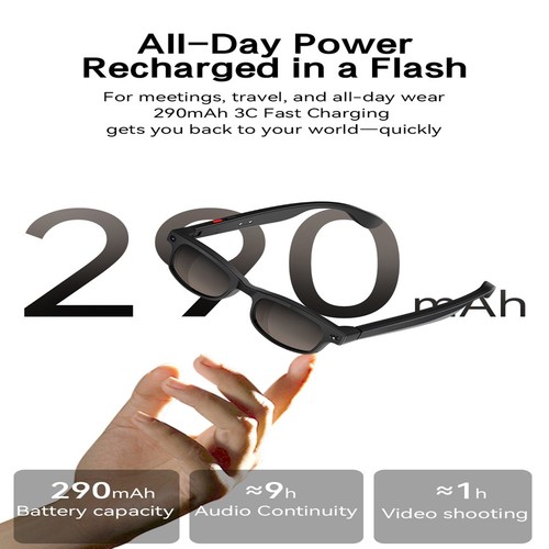Smart Sunglasses HD Night Vision Glasses Bluetooth Earphone Call Music Headset - Picture 18 of 20