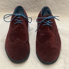 Monroe  Main Men  s Size 12 W Oxford shoes Vintage Look Burgundy Maroon
