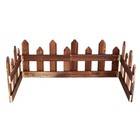 1 Set Decor Fence Anti-corrosive Carbonized Garden Edging Border Wooden Fence