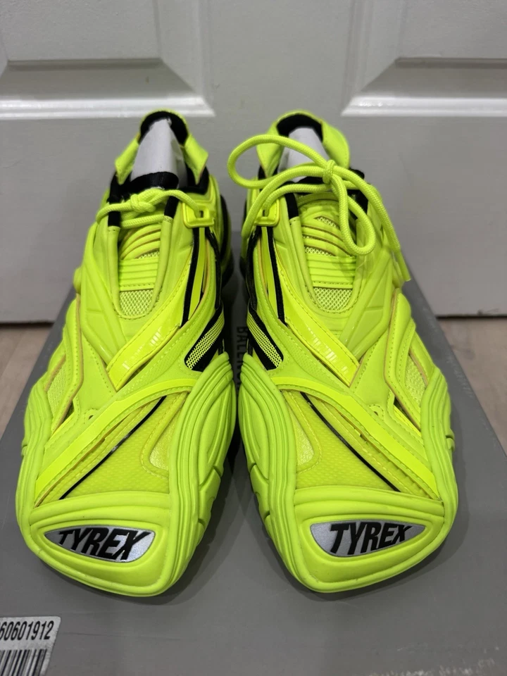 Tênis Balenciaga NOVO Autêntico Feminino 8.5 (39) EU TYREX AMARELO NEON Novo Na Caixa $899 - Imagem 3 de 4