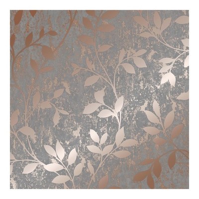 Graham & Brown 106402 Milan Trail Wallpaper Rose Gold/Grey 1000x52cm