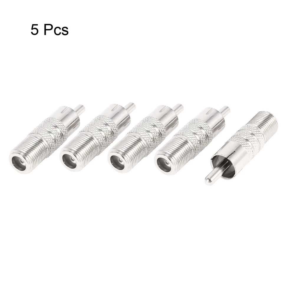 5pcs Type F femelle vers RCA Male Straight Câble adaptateur connecteur coaxial - Photo 2/4