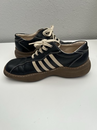 Steve Madden Stevies Leather Tennis Shoes Shooter Black Women’s Size 8 B - Picture 7 of 13