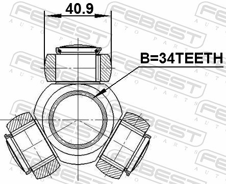 4x ✅Fits FEBEST 2116-GE34 TRIPOID FORD MONDEO GE 2000-2007 EU  ⭐UK Seller⭐