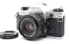 tested ALMOST NEAR MINT Canon AE-1 Program silver /canon NFD 50mm f/2 from japan