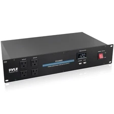 Pyle 19" Rack Mount Power Supply USB Chargeport 20 Outlets 3600 Watt 120V