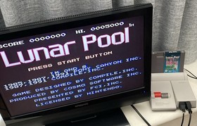 NES ~ LUNAR POOL ~ Nintendo Game 3 Screw NES-LP-AUS Game Cart + Manual Pal A
