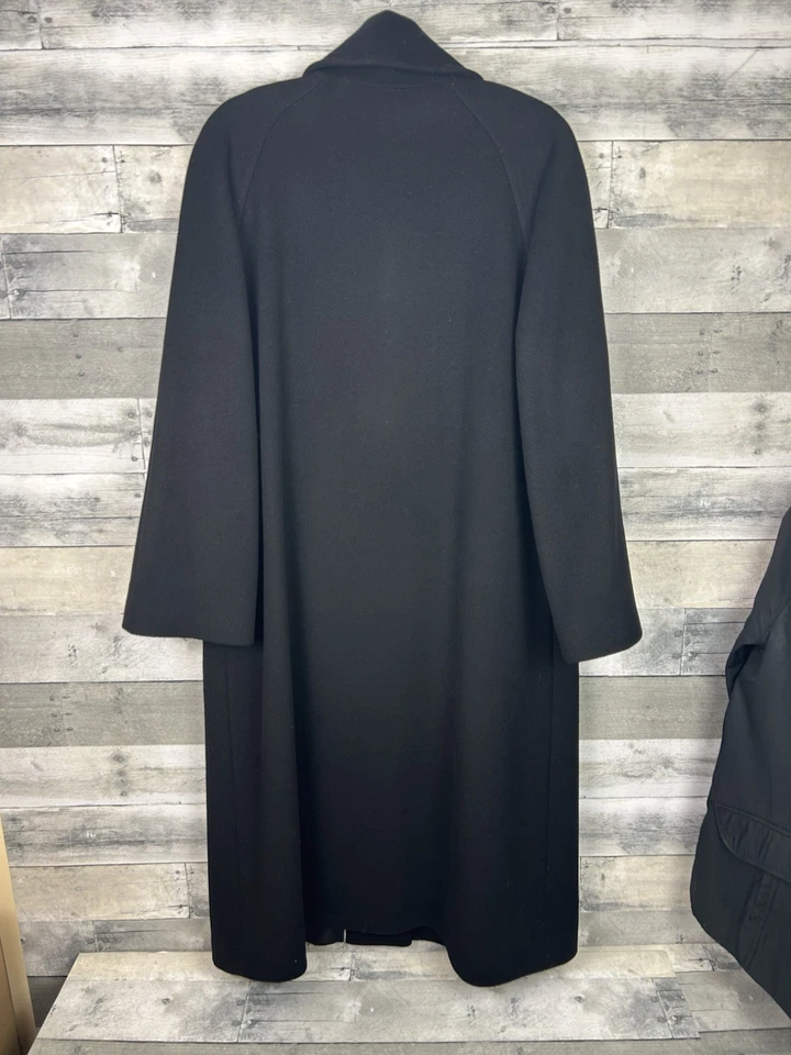 Abrigo frigorífico largo de lana cachemir de lujo Pendleton para mujer talla 10 negro Foto 2 de 4