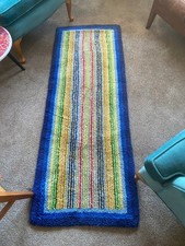 Latch Hook Wool Runner Rug NEVER USED 24 x 66