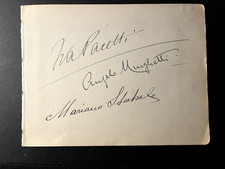 ANGELO MINGHETTI / IVA PACETTI + 1 - OPERA STARS  - SIGNED VINTAGE PAGE 1930