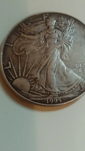 U.S. Mint American Silver Eagle 1993 1 oz .999 Fine Silver Bullion Coin